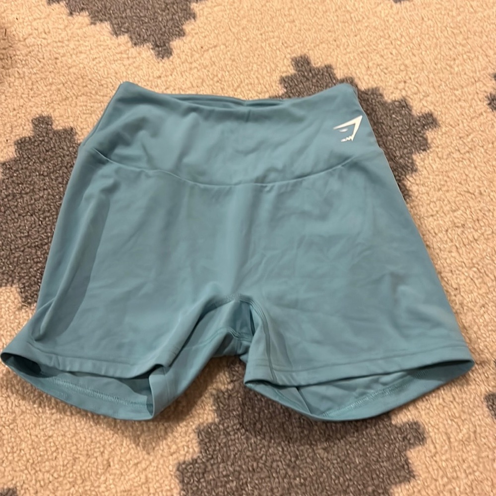 blue gymshark biker shorts